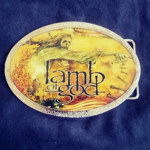 Lamb of God belt buckle